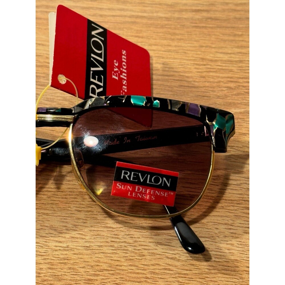 NOS Vintage Revlon Eye Fashions Multi-Color Browline Eyeglasses Sunglasses - Picture 3 of 7
